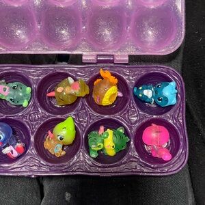 Glittery Purple Case with Colorful Animal Figures